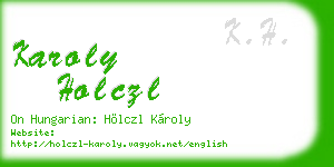 karoly holczl business card