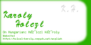 karoly holczl business card